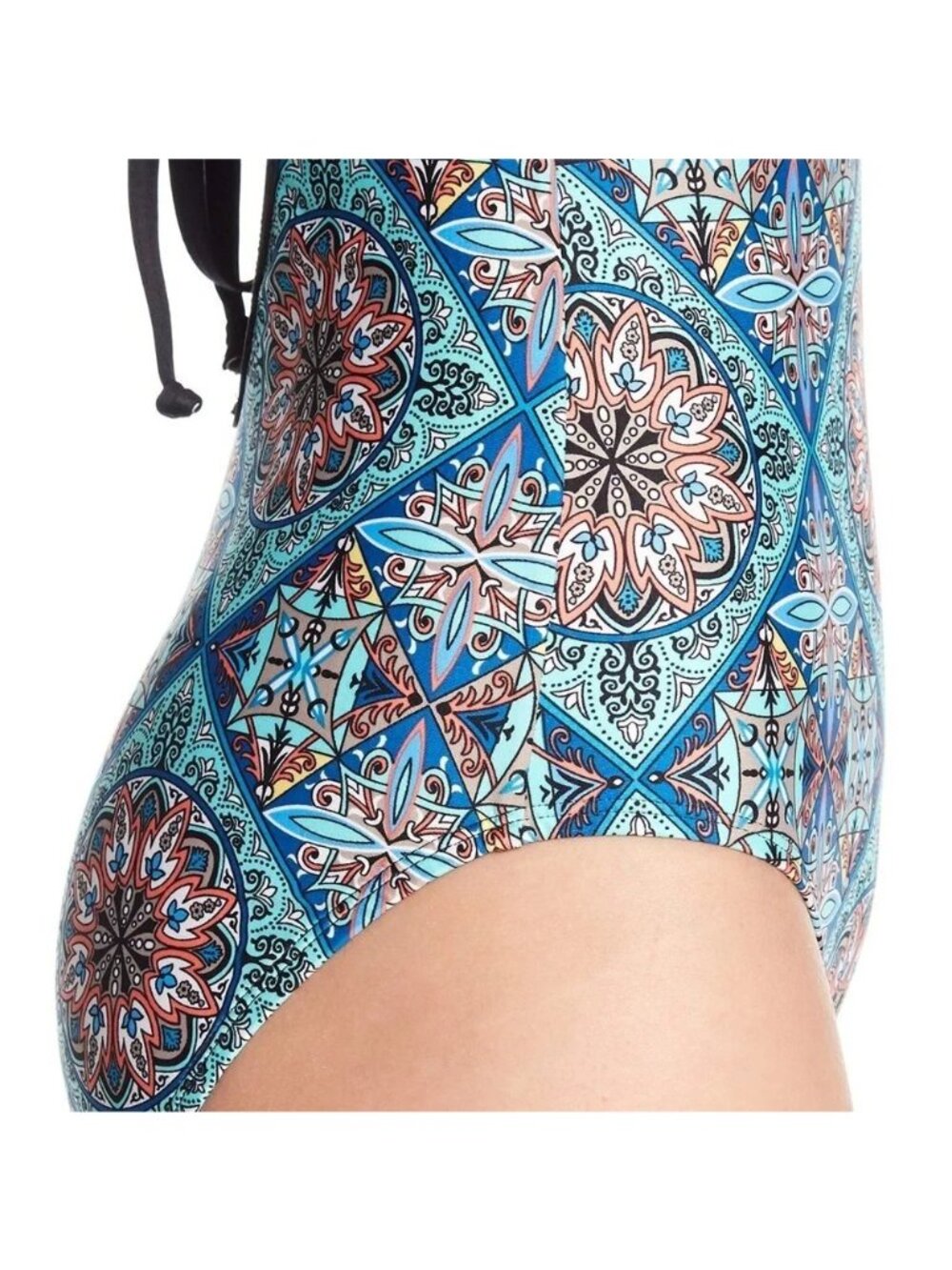 🆕LAUNDRY Shelli Segal Geometric Print One Piece Swimsuit Large 12-14 - Picture 5 of 10